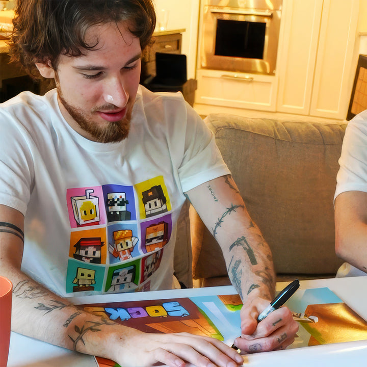 HAND SIGNED Skyblock Poster!