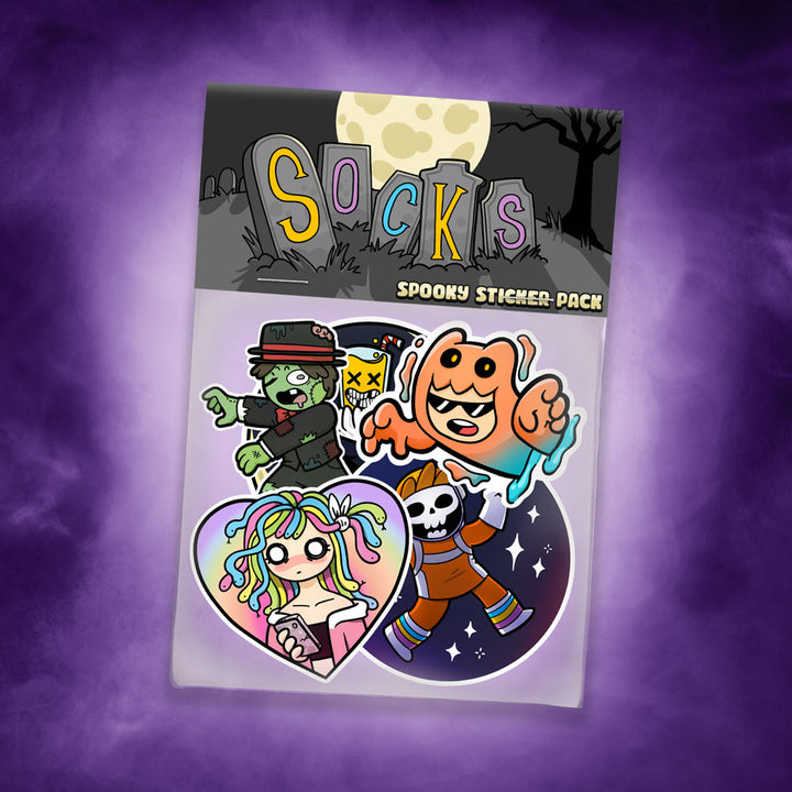 Socks Spooky Sticker Pack